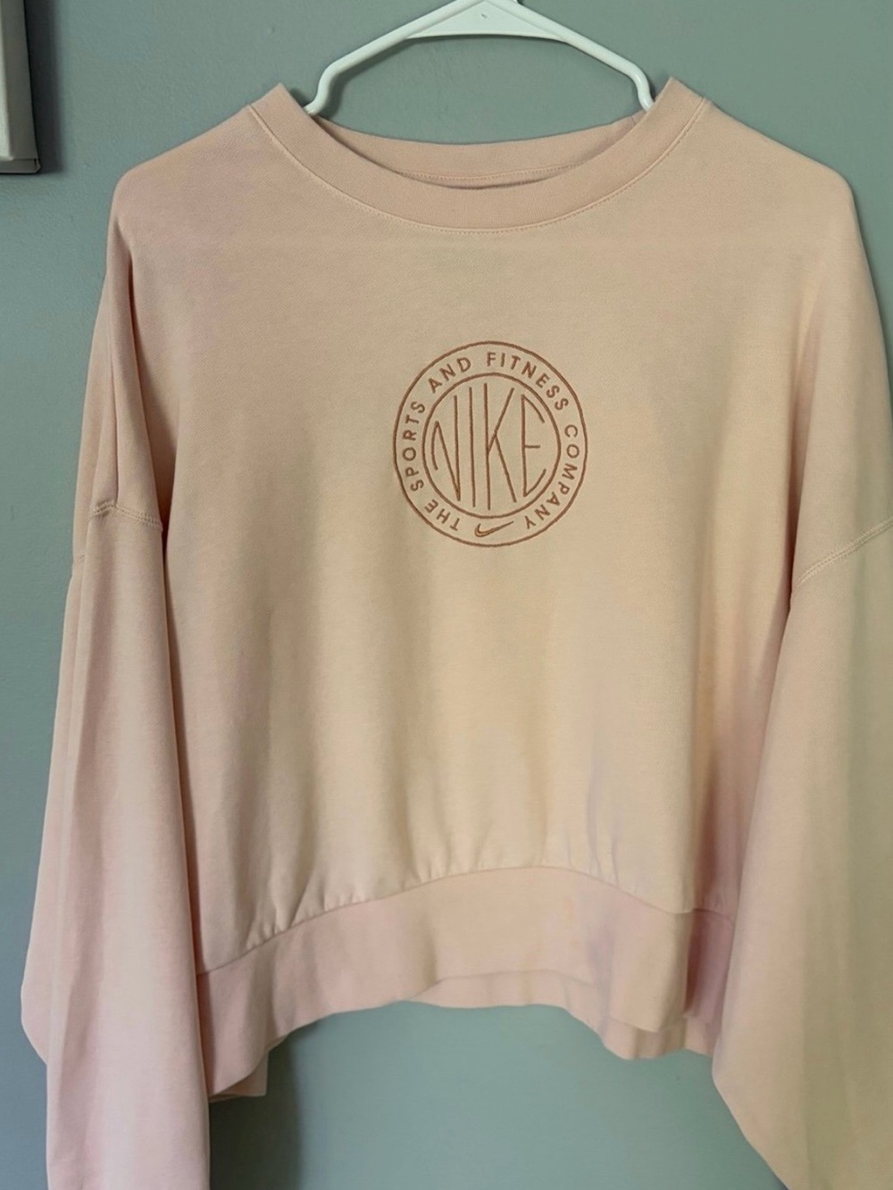 Nike Sportswear Femme Oversized Cropped French Terry Crewneck Sweatshirt Pink L